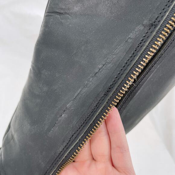 Freebird By Steven Denmark Boots Tall Black Leather Sheep Fur Lined Cozy Size 7 - Picture 16 of 16